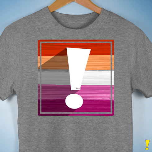 Lesbian Pride Flag Exclamation Point Premium Unisex T-Shirt
